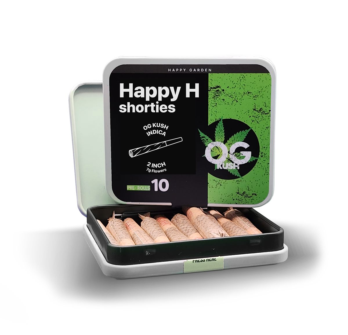 Happy H Shorties – OG Kush | CBDX Enriched Pre-Rolls – 10db
